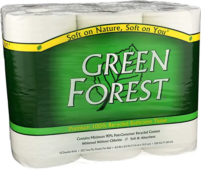 Green Forest Premium Unscented Bathroom Tissue