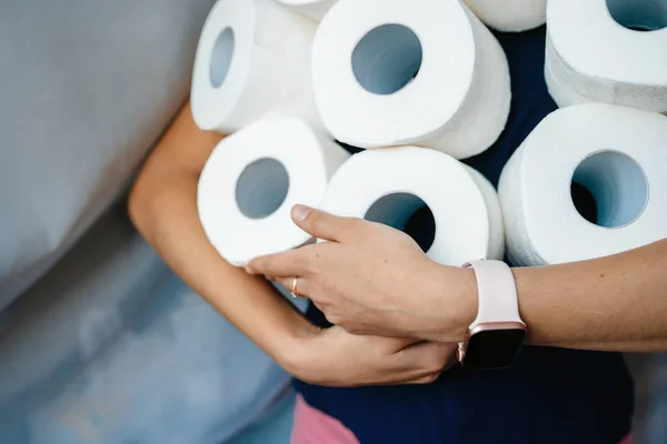 People are stocking up toilet paper for home quarantine