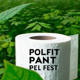An image showcasing the eco-friendliness of plant-based toilet paper