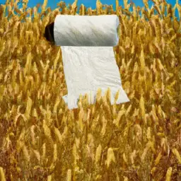An image showcasing the unique features of wheat straw toilet paper