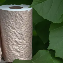 An image showcasing the natural beauty of mulberry bark toilet paper