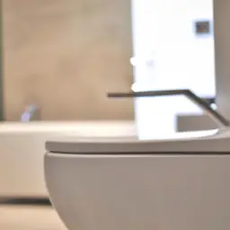 An image showcasing the elegance of bidets and bidet attachments, featuring a sleek, modern bathroom with a luxurious bidet in focus