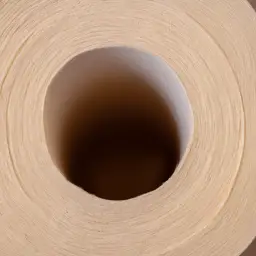 An image featuring a close-up shot of a roll of toilet paper made from natural corn husk fibers