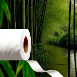 An image showcasing a lush bamboo forest, with a serene river flowing through it