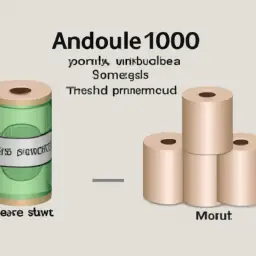 An image depicting a comparison between traditional toilet paper and bamboo toilet paper, highlighting the cost-effectiveness of the latter