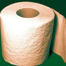 An image of a plush toilet paper roll made from sugarcane pulp, showcasing its softness