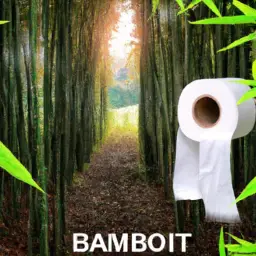 An image of a lush bamboo forest, with sunlight filtering through the leaves, showcasing the natural beauty and sustainability of bamboo toilet paper