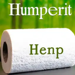 An image showcasing a roll of eco-friendly hemp toilet paper, nestled amidst a lush green backdrop