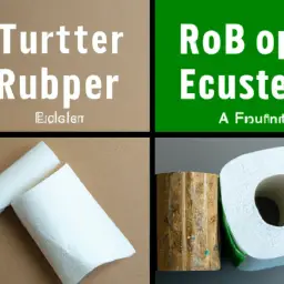 An image showcasing different eco-conscious toilet paper options side by side