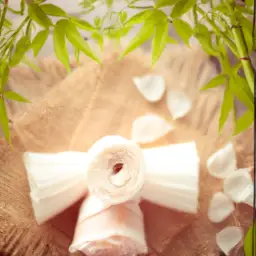 An image showcasing the life cycle of bamboo toilet paper, starting from sustainable bamboo cultivation, followed by the manufacturing process, and ending with eco-friendly packaging