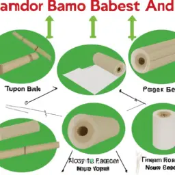 An image showcasing the step-by-step process of making environmentally-friendly Bamboo TP