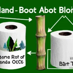 An image that showcases the journey from bamboo to toilet paper, emphasizing the eco-friendly aspects