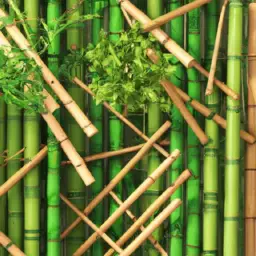 An image showcasing a lush bamboo forest