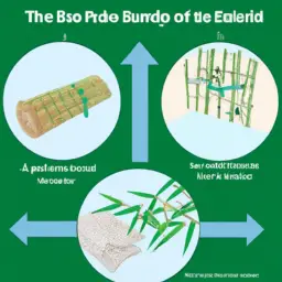 An image displaying the step-by-step process of transforming bamboo into eco-friendly toilet paper